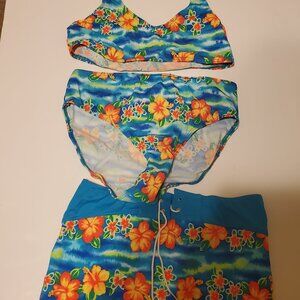 Swimsuit - Girls Hawaiian Tropic - 3 Piece - Size 16